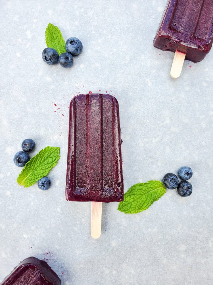 Blueberry Mint Popsicle