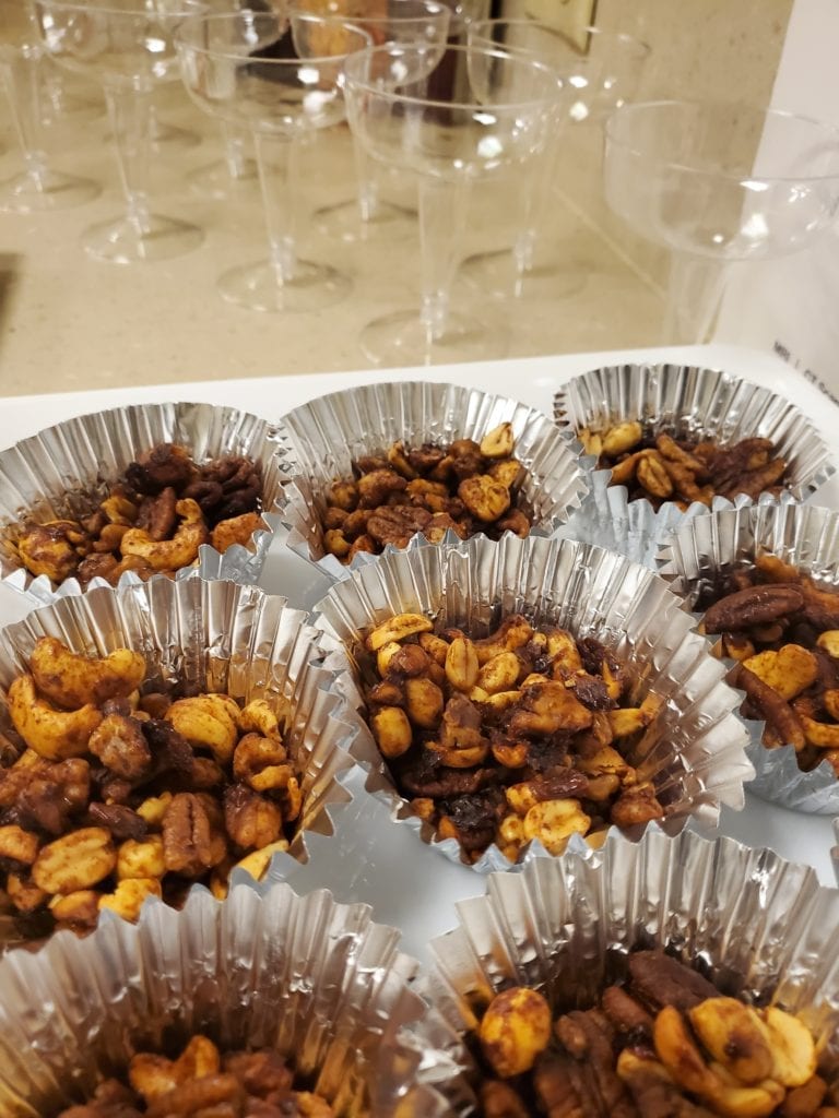 roasted nuts in individual portion sizes
