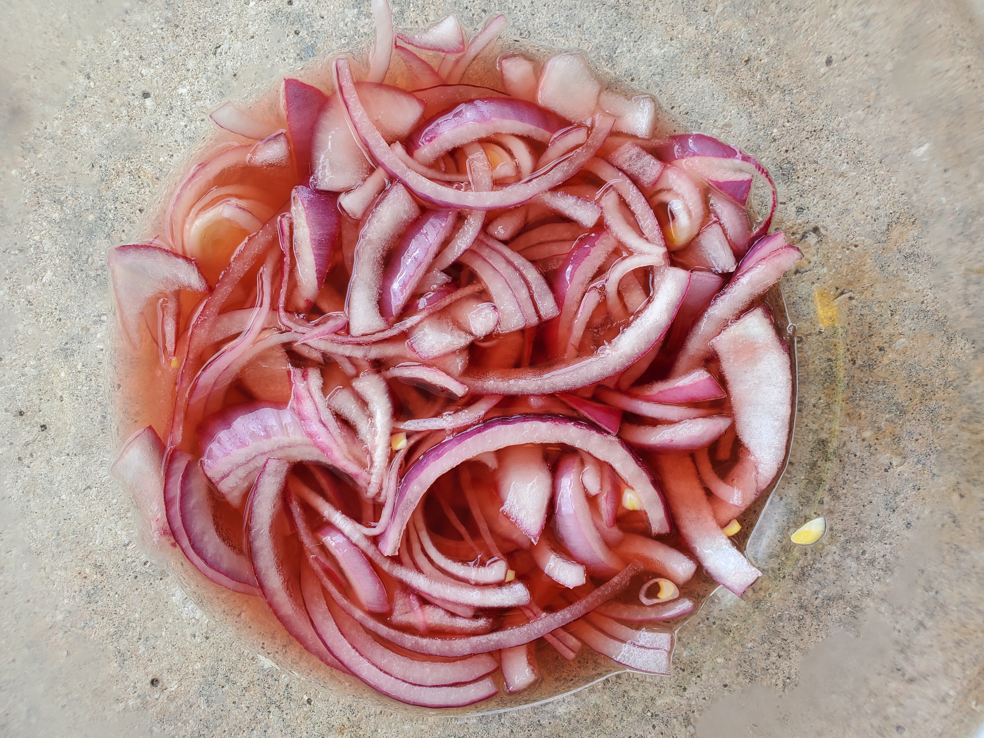 Bowl of Pickled Red Onions