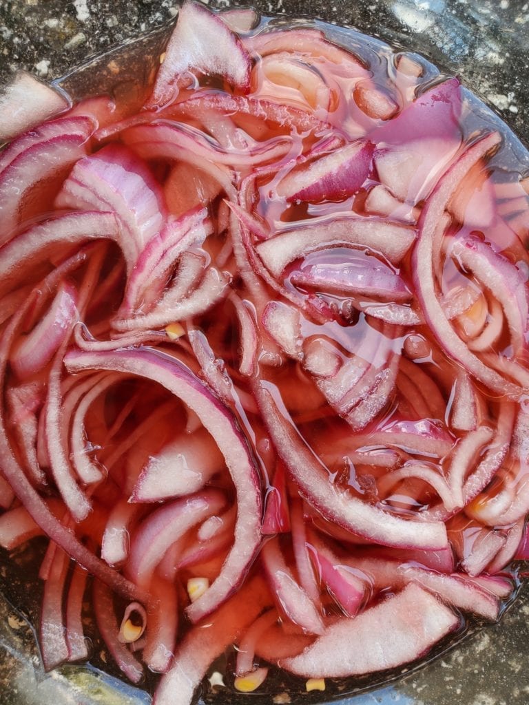 pickled red onion