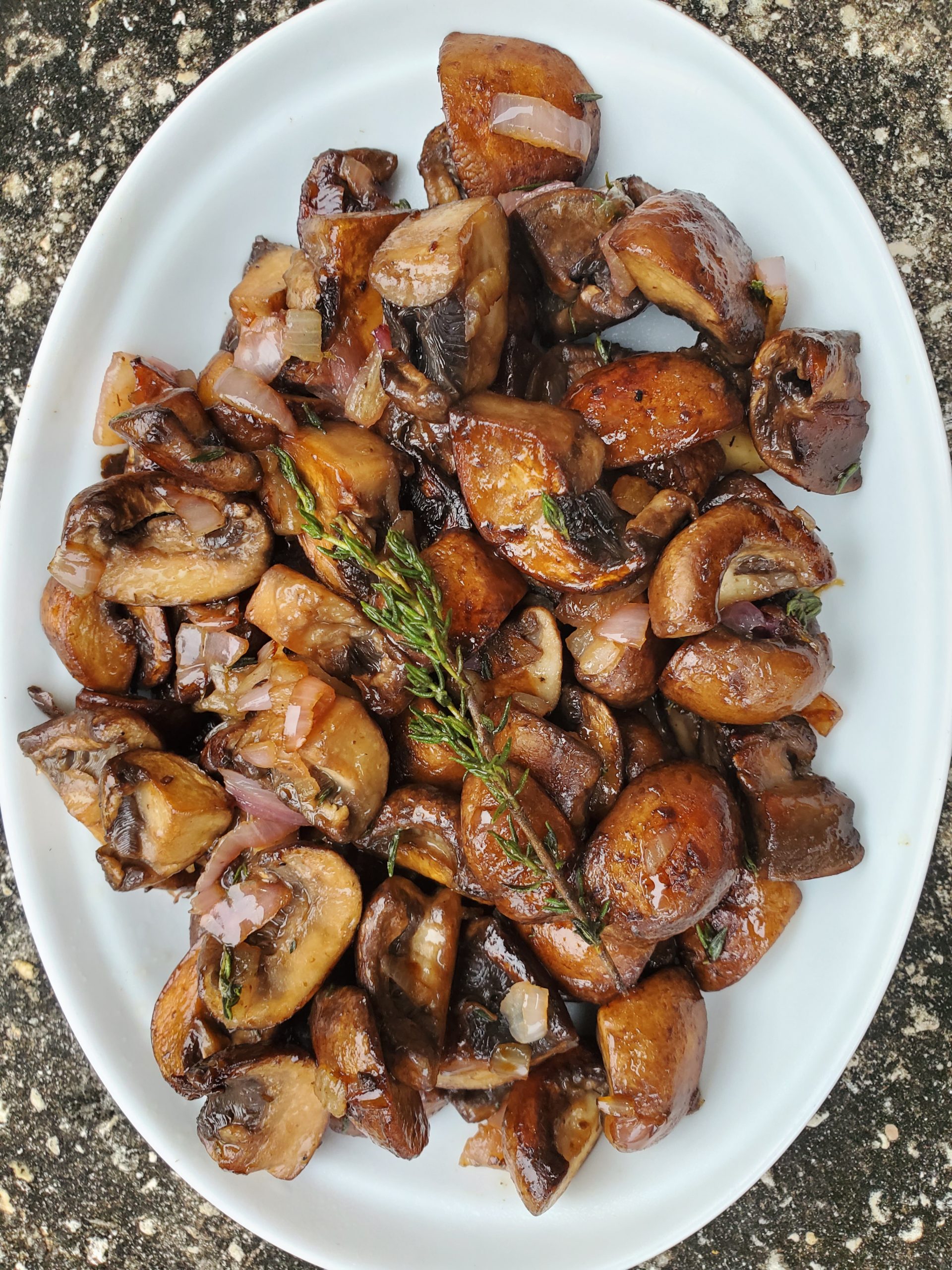 perfect polenta - roasted mushrooms
