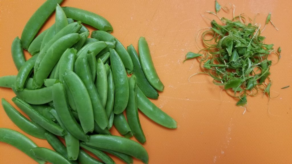 Sugar Snap Peas the the string removed