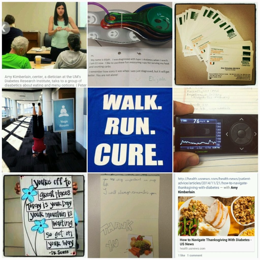 Photo collage of working at UM