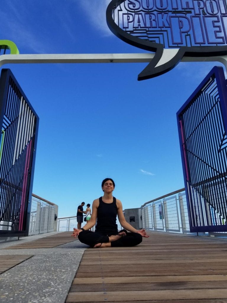 me sitting and meditating