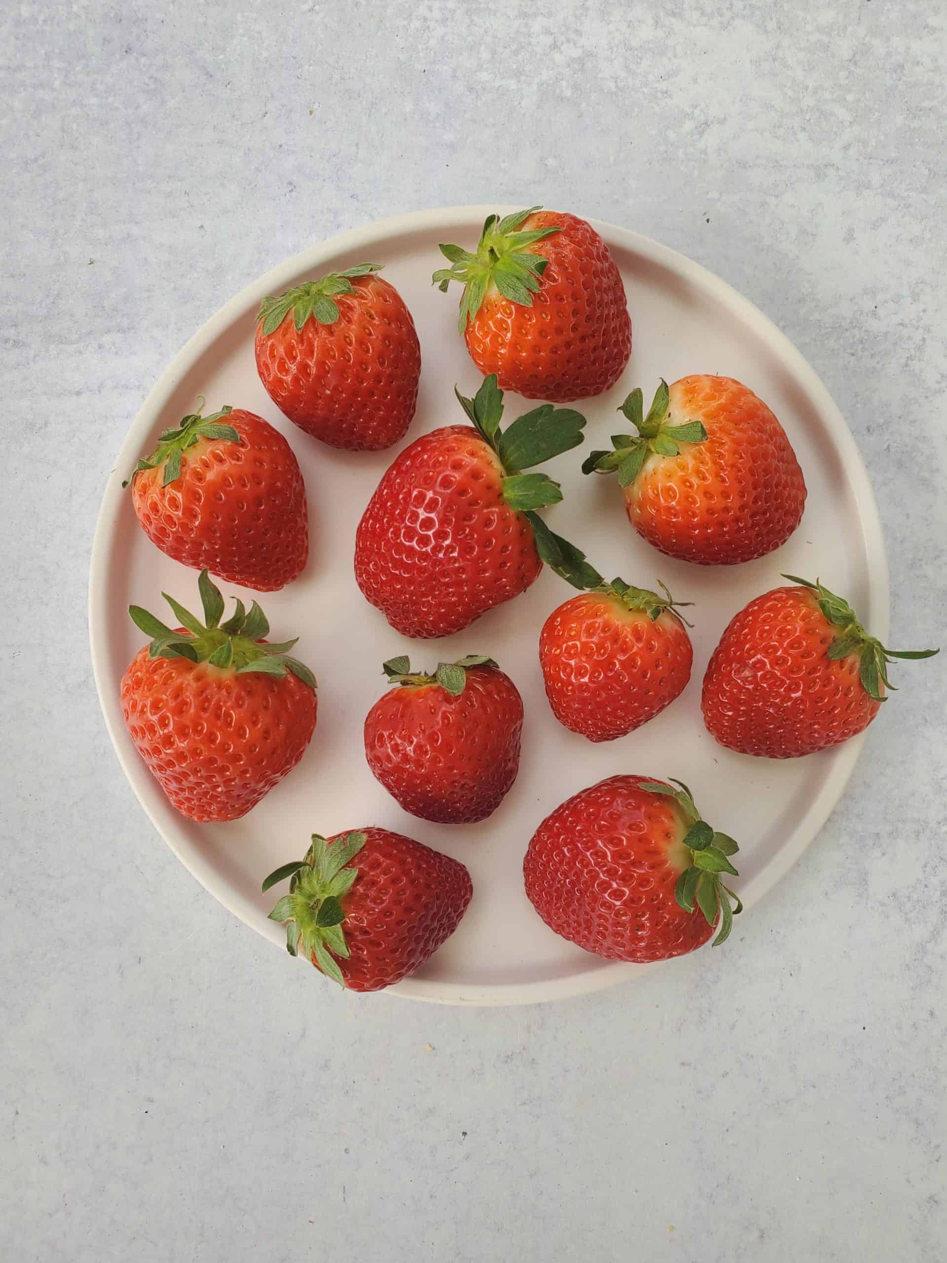 Strawberries on a plate