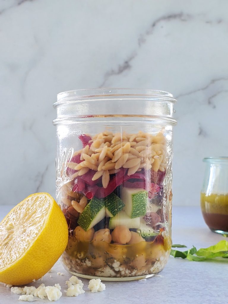 salad in a jar front shot