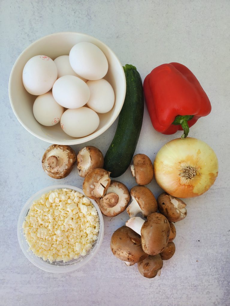 easy vegetable frittata ingredients