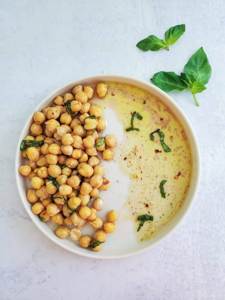 Plated Marinated Chickpeas