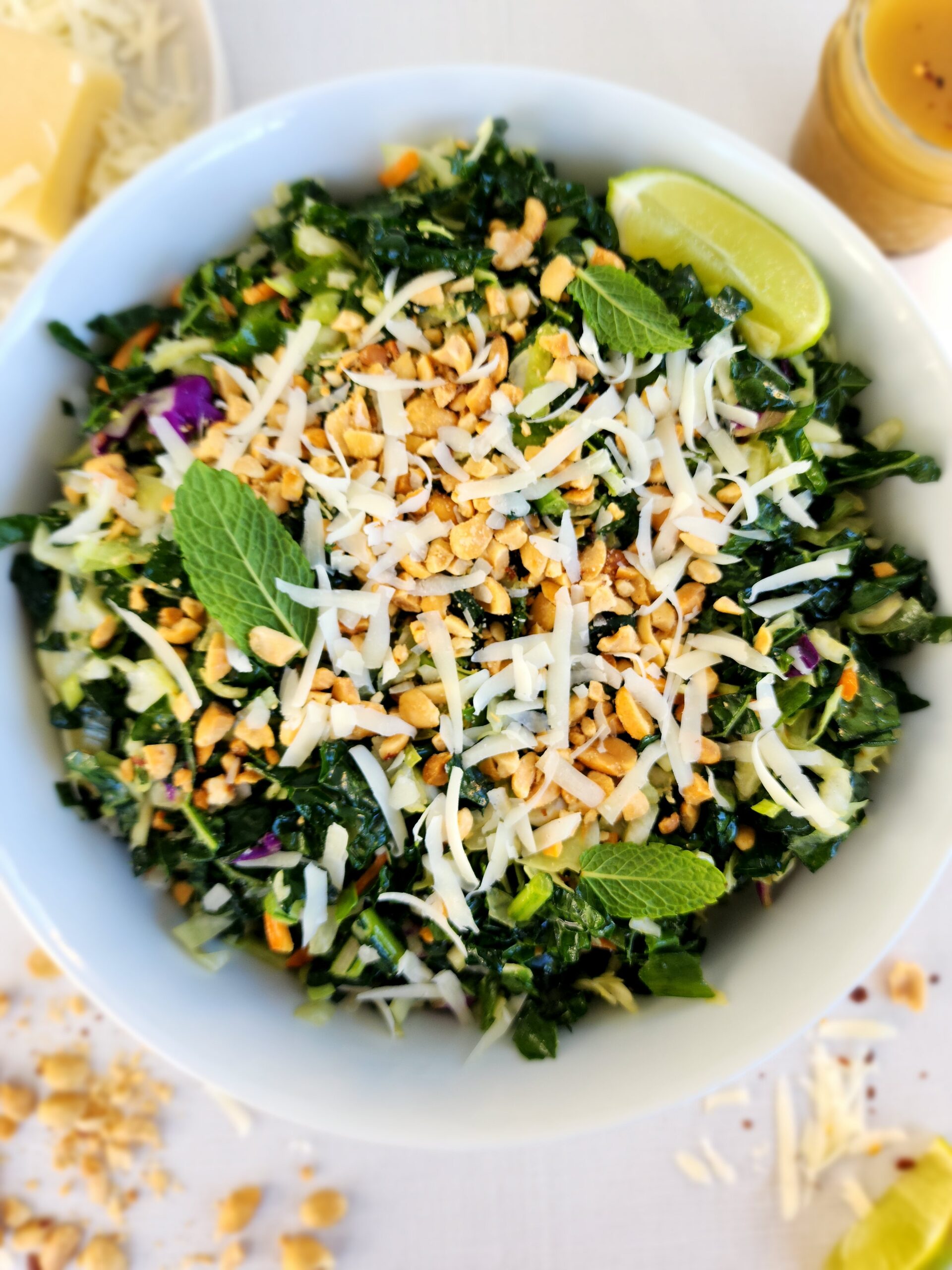 Emerald Kale Salad with Peanut Vinaigrette