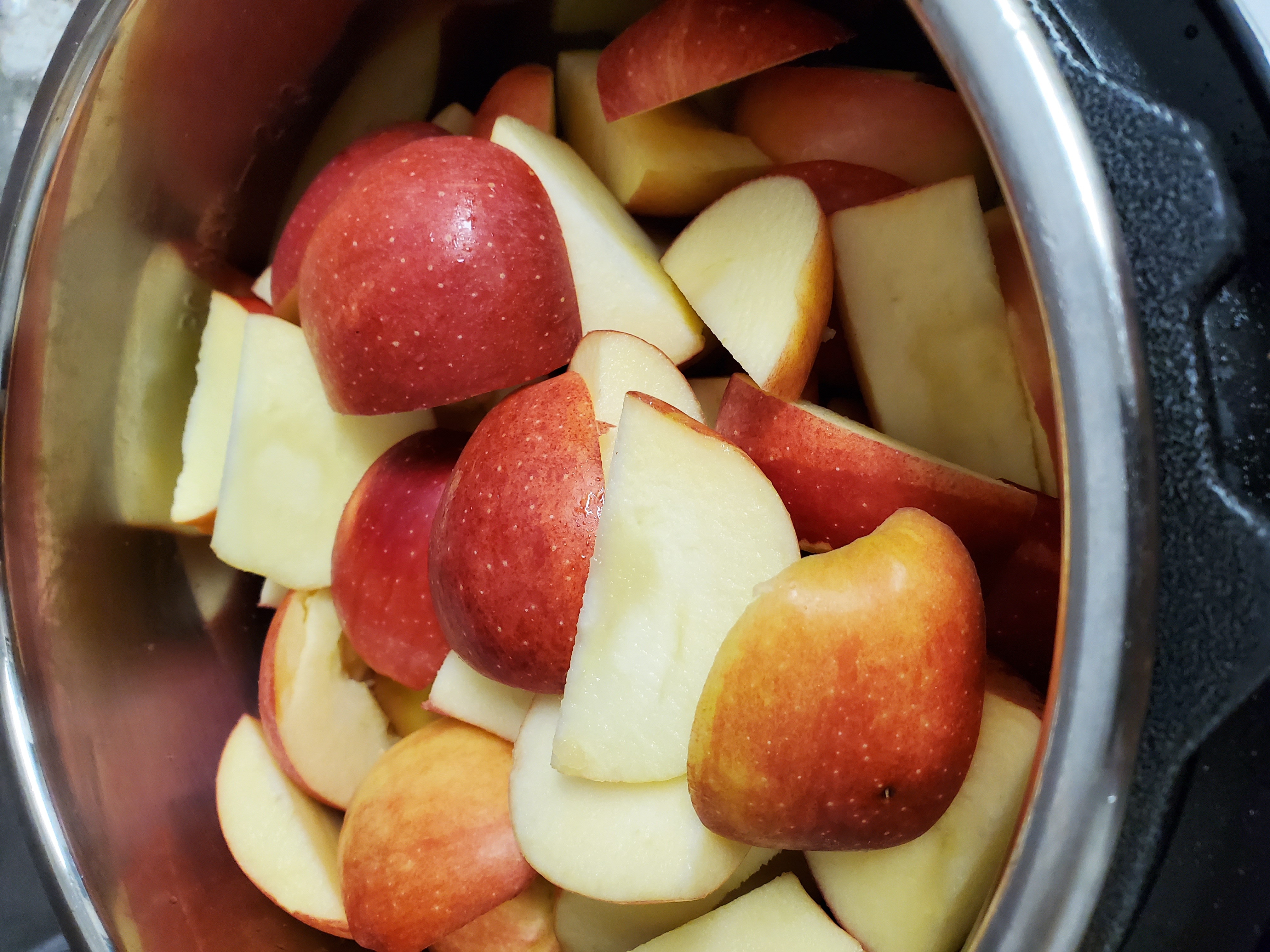 Instant Pot full of apples to cook