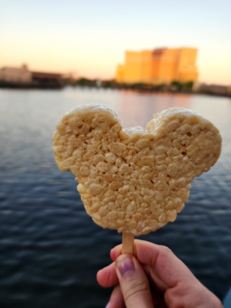 Mickey Mouse ears as a rice crispy treat