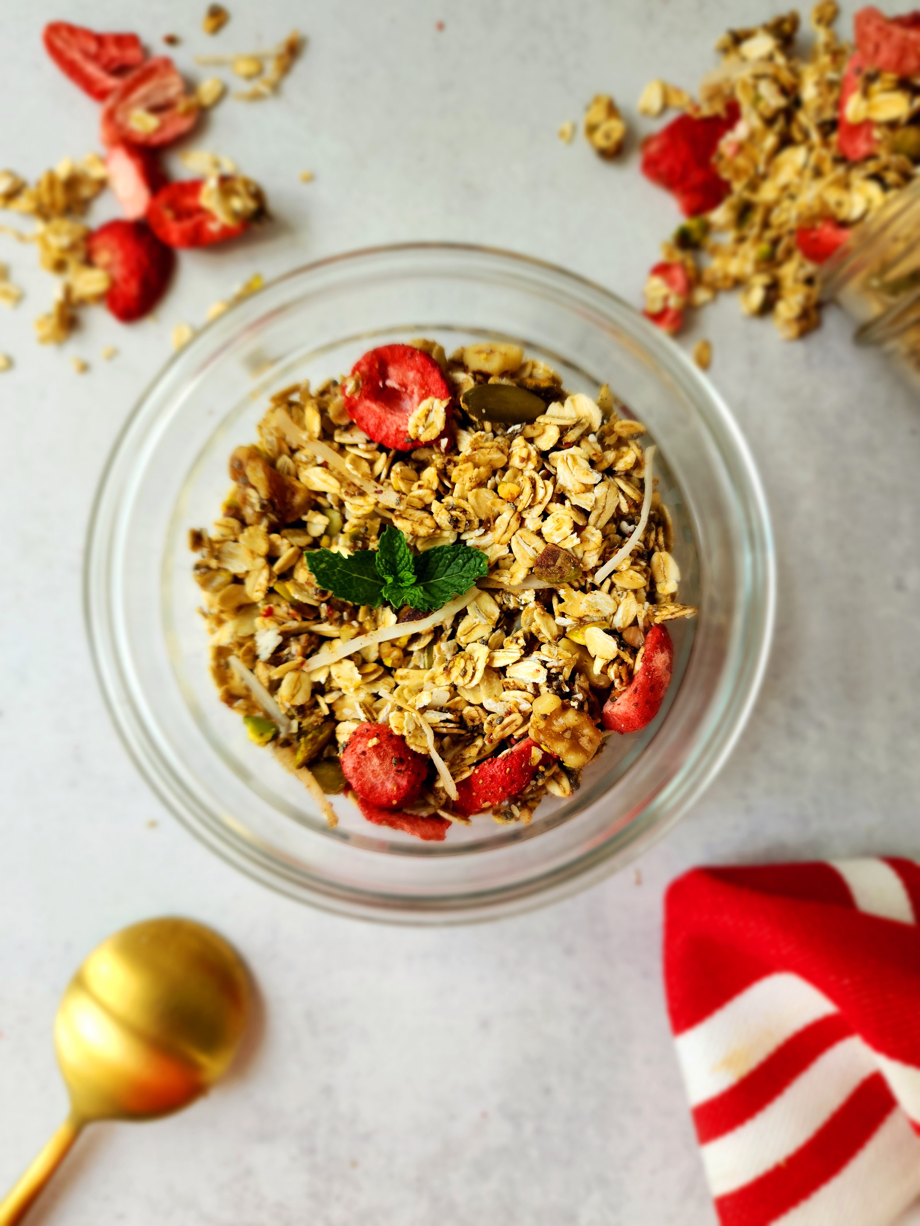 Bowl of homemade muesli