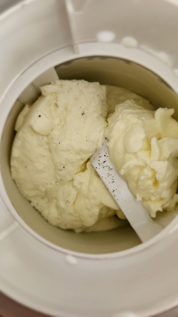 Vanilla Ice cream churning