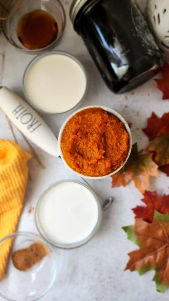 Close up picture of pumpkin puree