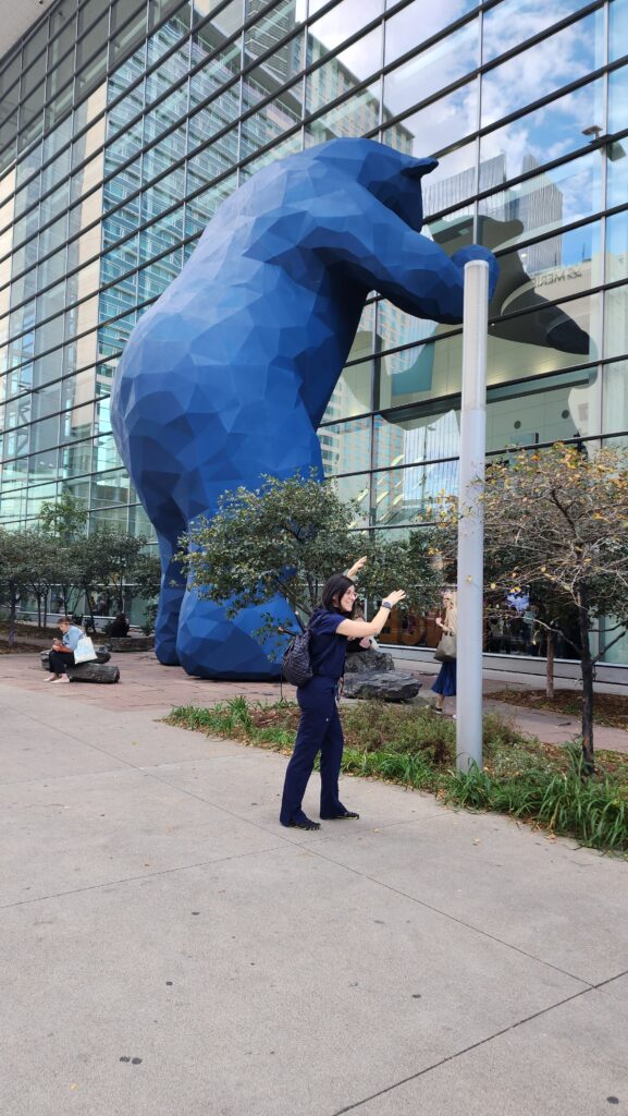 Denver Colorado Convention Center with the Big Blue Bear