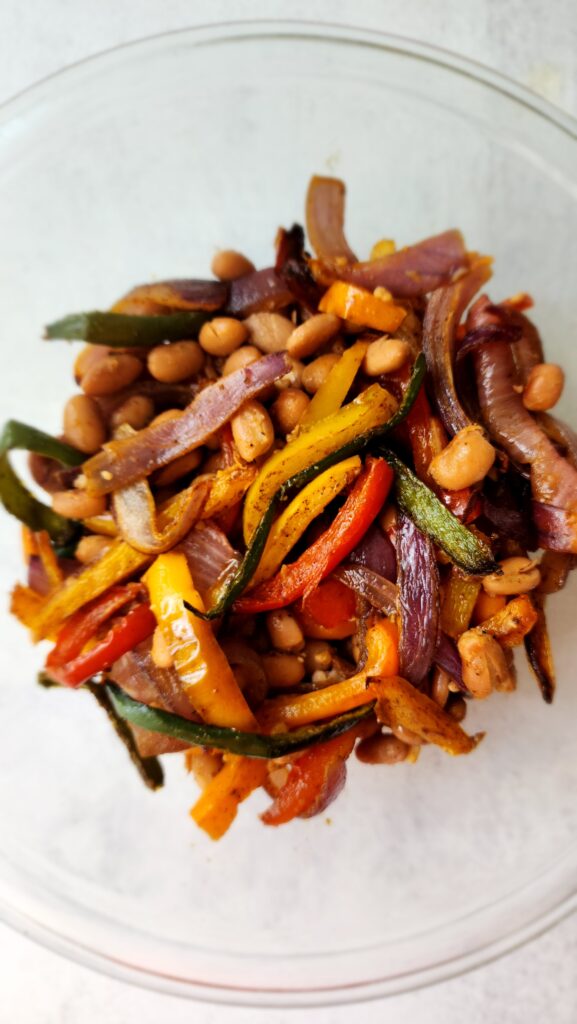 Roasted Veggies for Roasted Veggie and Pinto Bean Tacos
