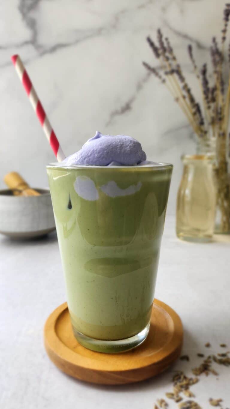 Iced Cream Lavender Matcha Latte Front Shot