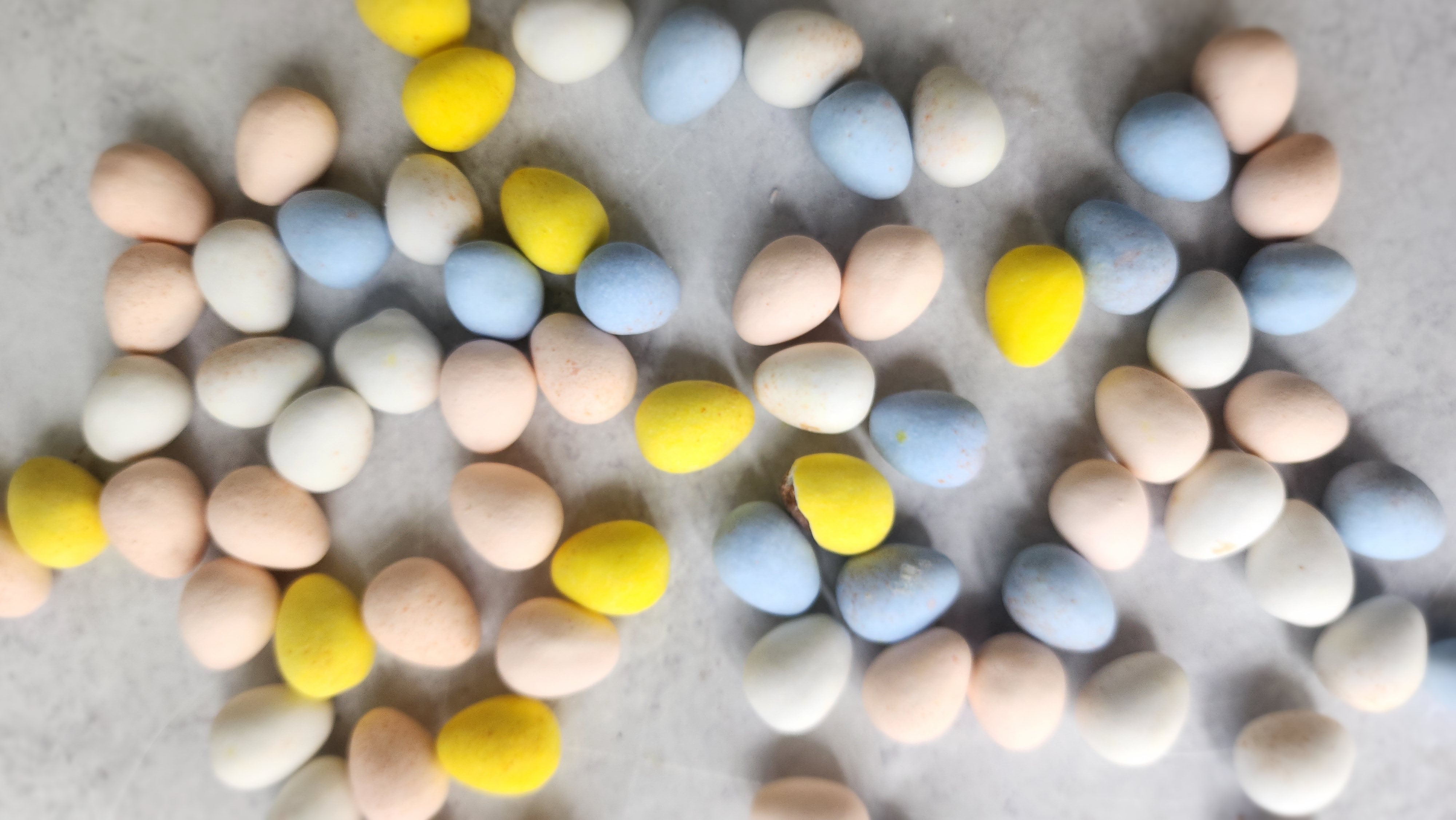 pastel colored robin's eggs