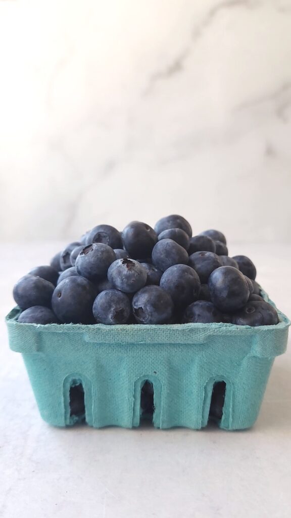 basket of fresh blueberries