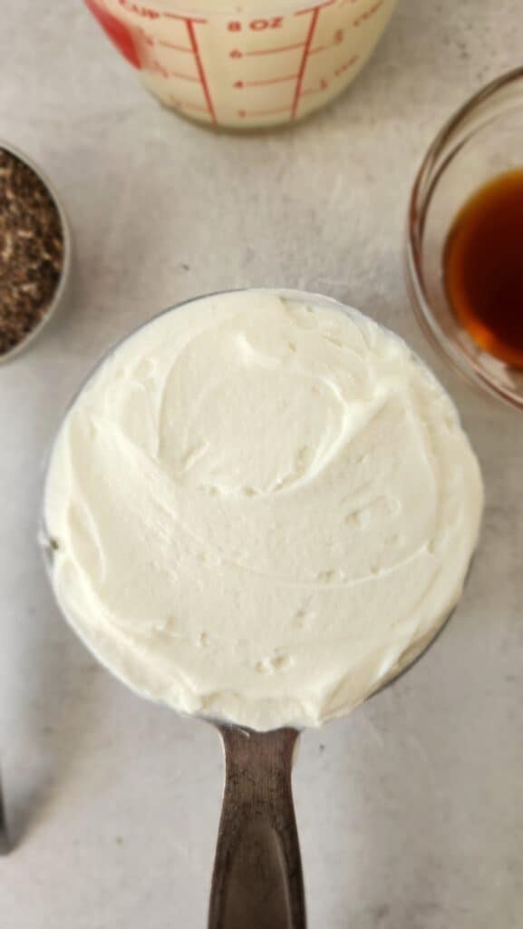 1 cup of Greek Yogurt for Greek Yogurt Chia Seed Pudding