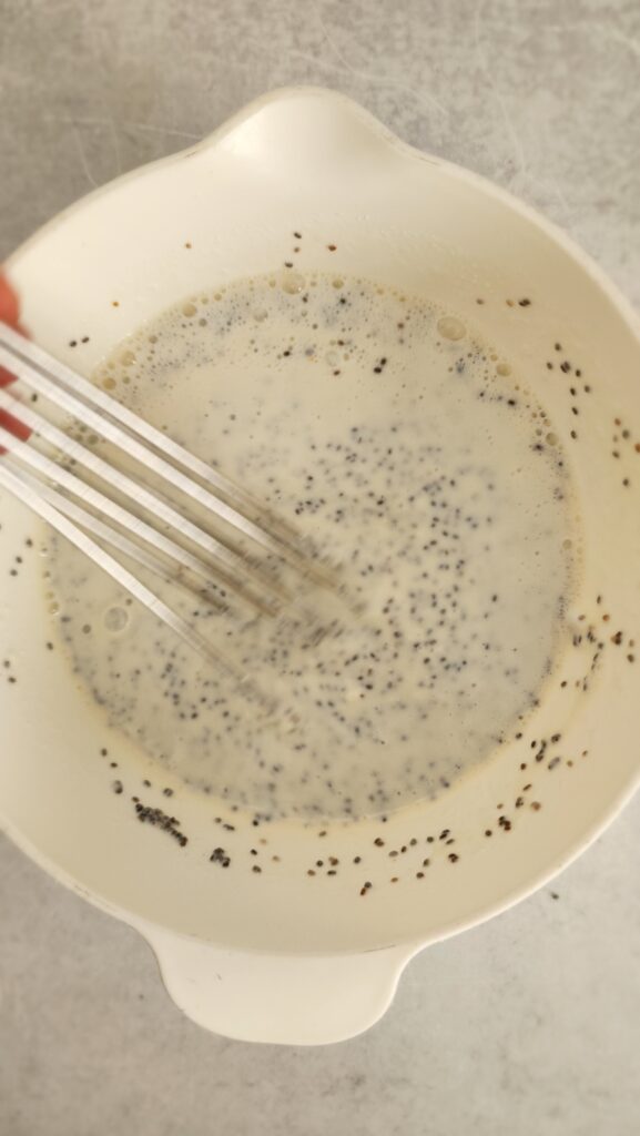 fully stirred in chia seed for Greek Yogurt Chia Seed Pudding
