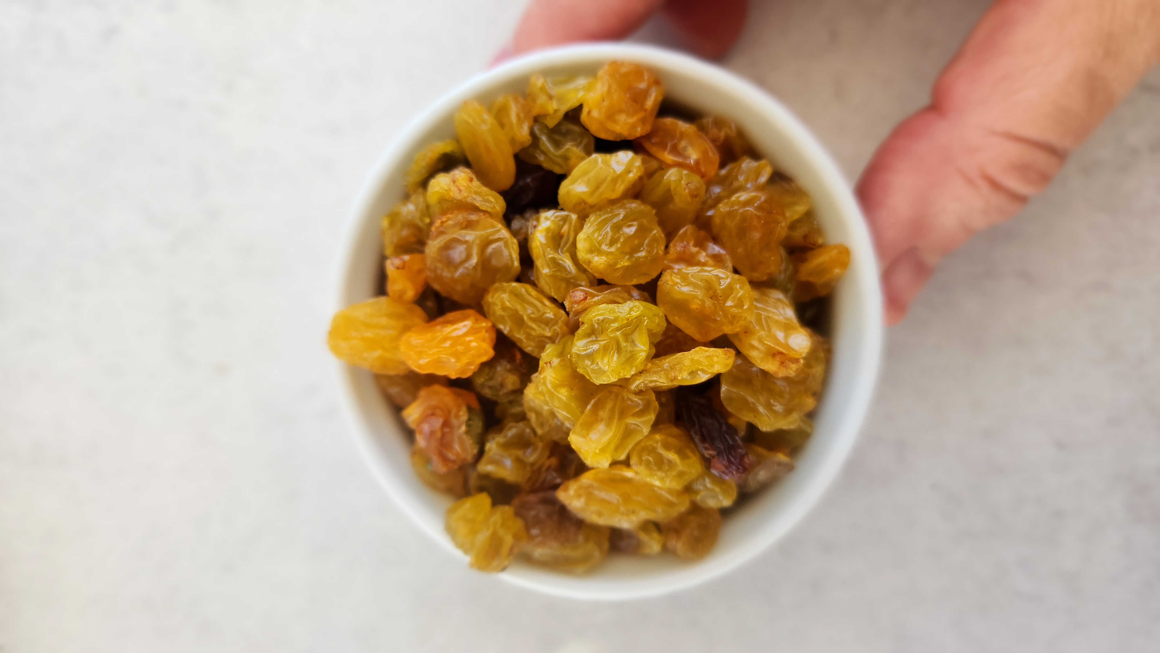 ramekin of golden raisins