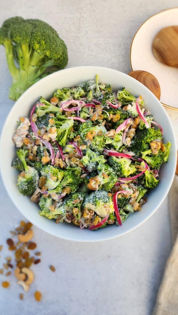 bowl of broccoli salad