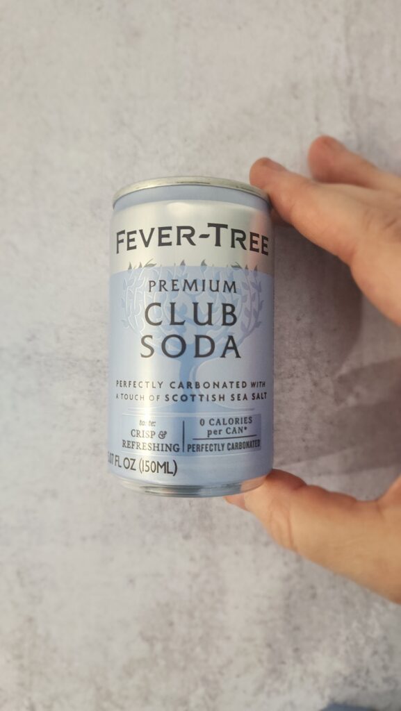 can of club soda to make a Rosé Hugo Spritz