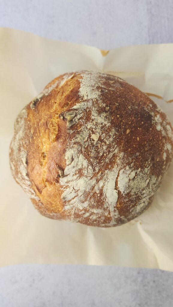 whole loaf of sourdough bread