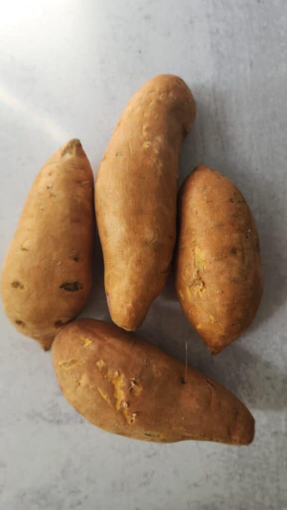 4 sweet potatoes for melting sweet potatoes