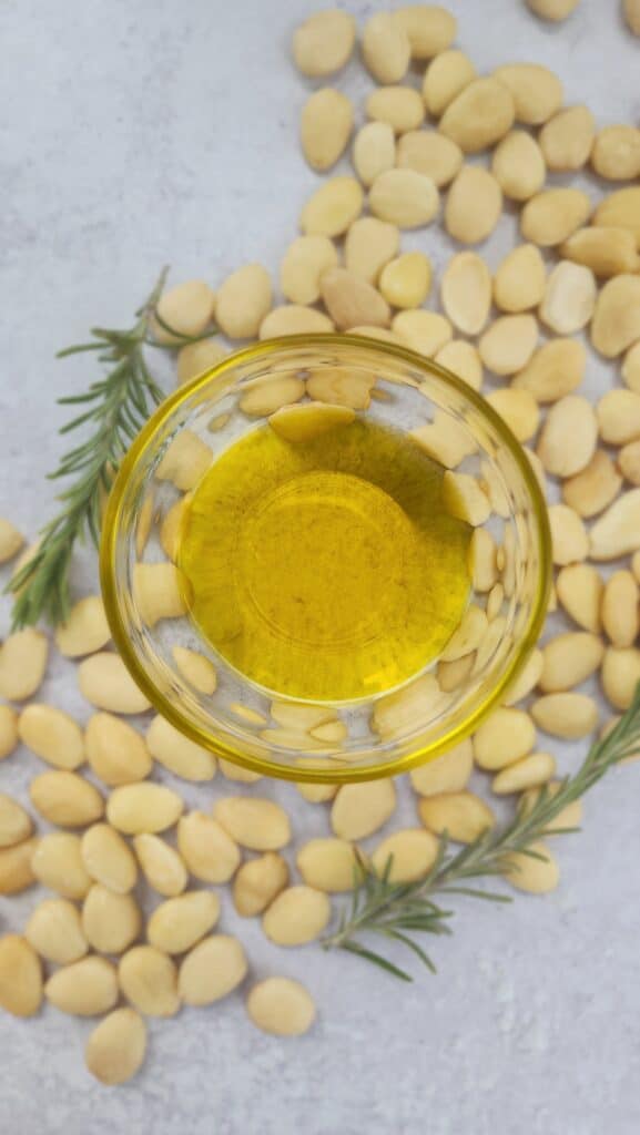 Marcona almonds, olive oil, and rosemary