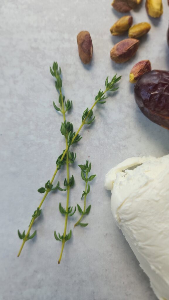 thyme for goat cheese stuffed dates