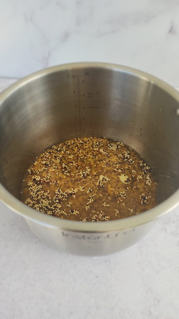 quinoa with broth in the Instant Pot Quinoa