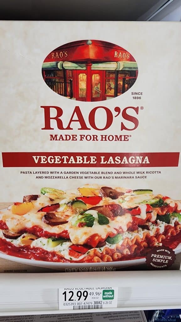 frozen Roa's vegetable lasagna for a gourmet frozen nutrition trend in 2026