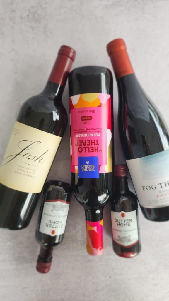 assortment of red wines