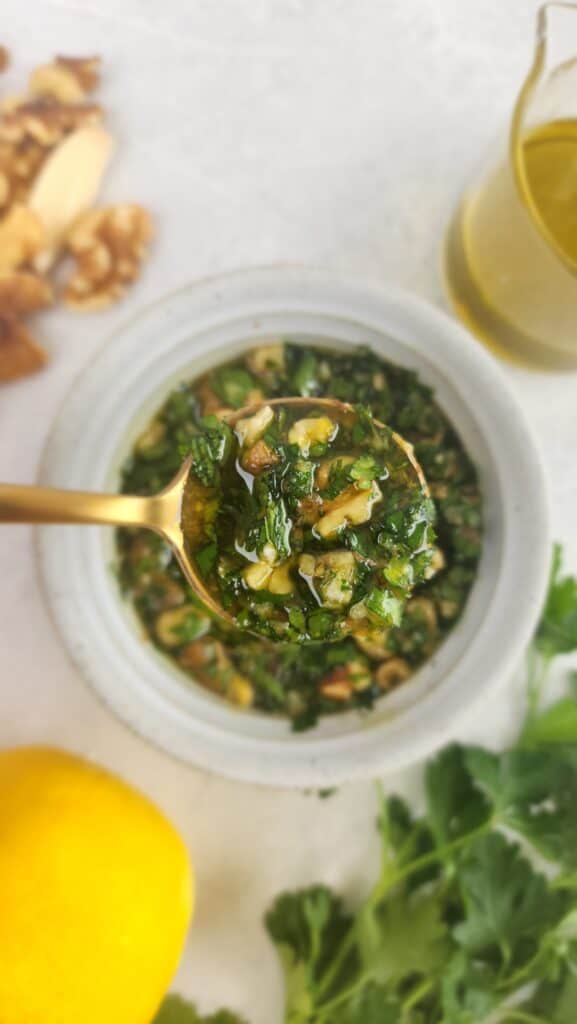 spoonful of walnut gremolata