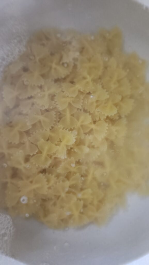 pasta cooking for the baked feta pasta