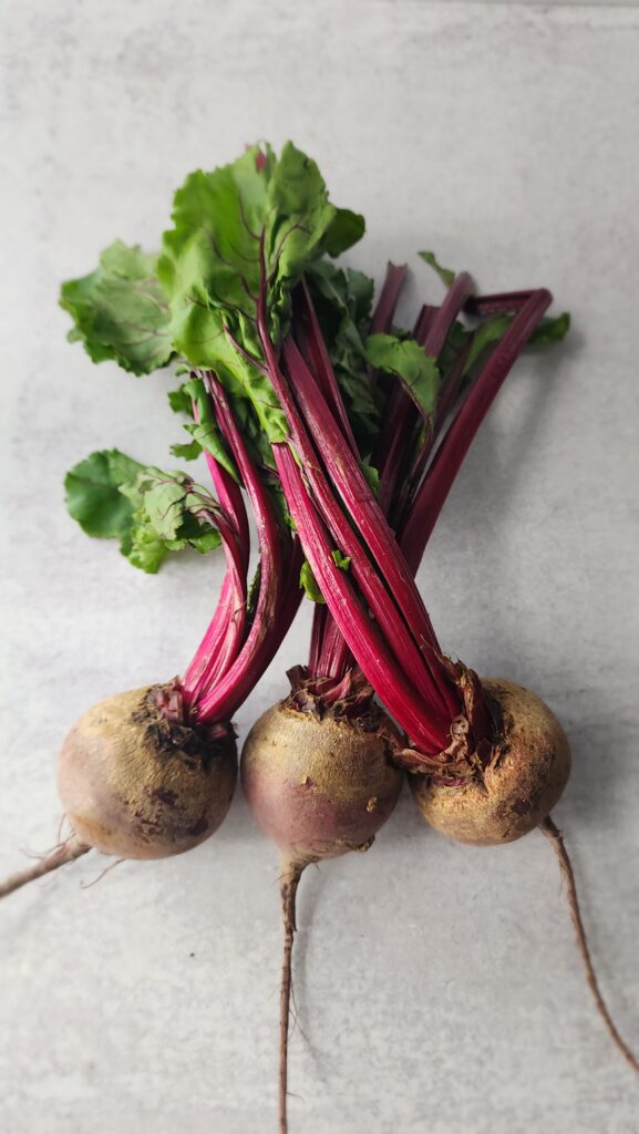 bunch of beets to use for roasted beet hummus