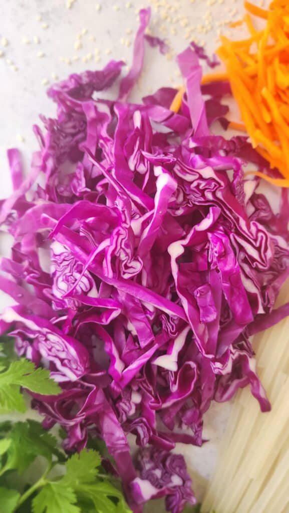 shredded cabbage