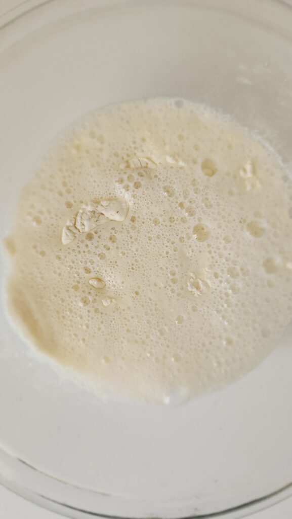 flour mixture to dredge the stuffed squash blossom in