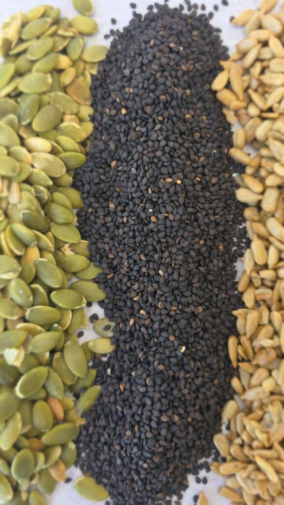 close up of black sesame seeds for seed brittle