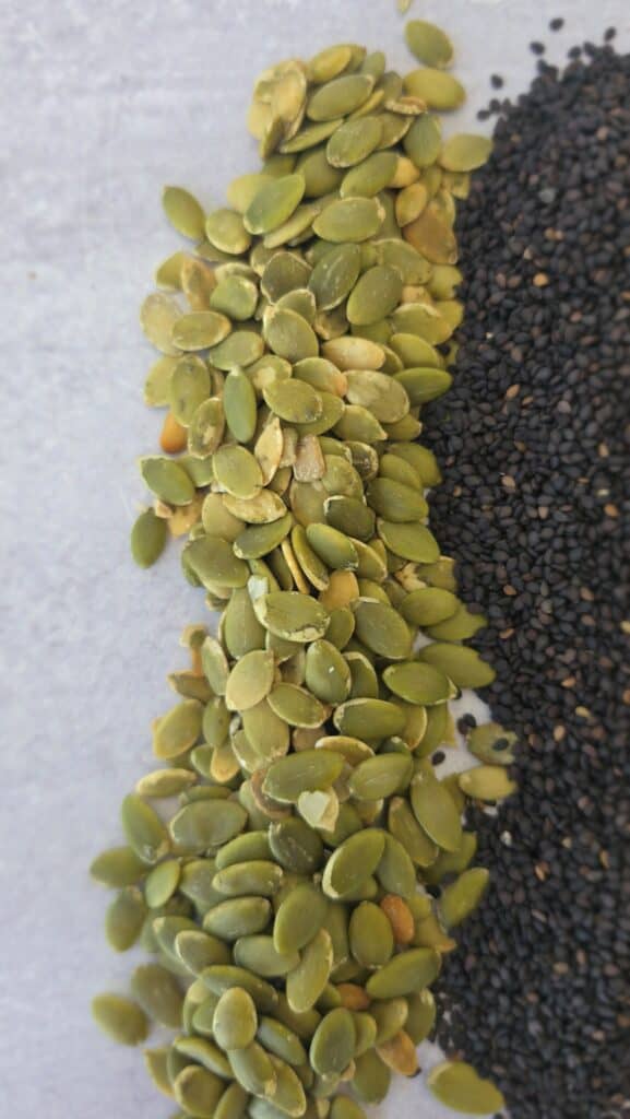 close up of pumpkin seeds