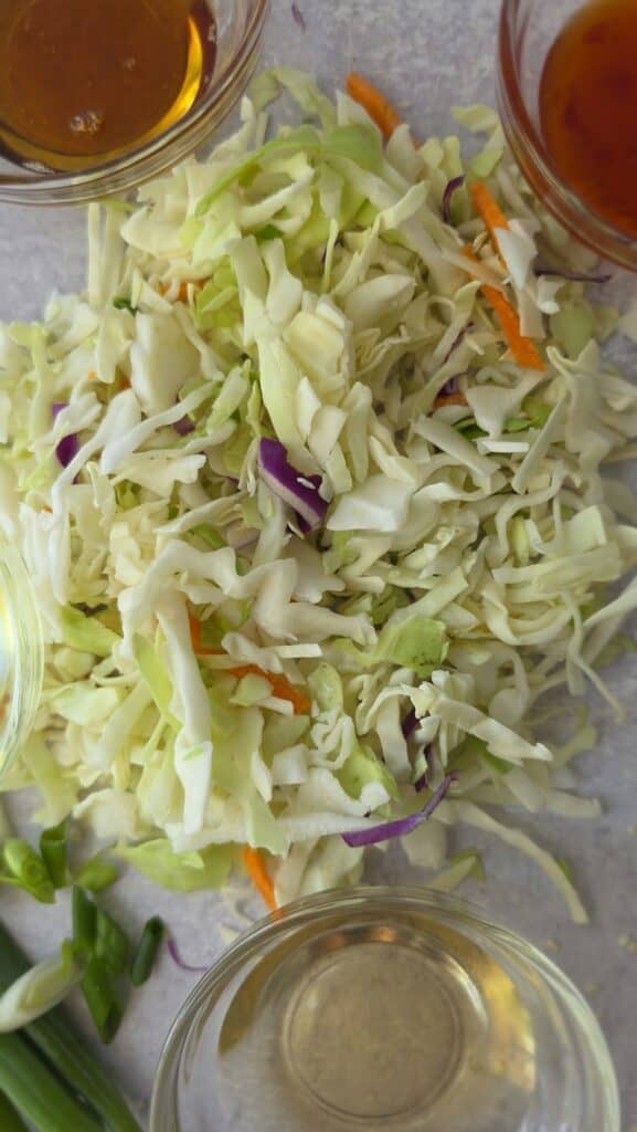 cabbage for sesame ginger slaw