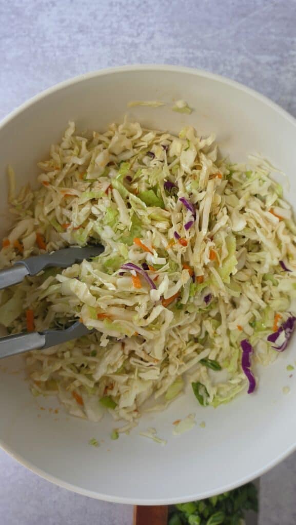 after mixing the dressing in to the sesame ginger slaw