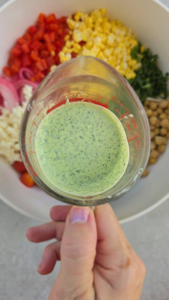 cilantro jalapeno dressing for dense bean salad