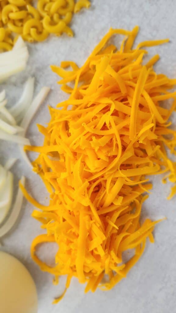shredded cheese for homemade hamburger helper
